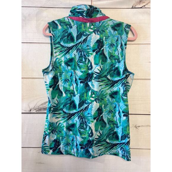 Tommy Bahama Womens Golf Top Size Large Tropical - Picture 5 of 5